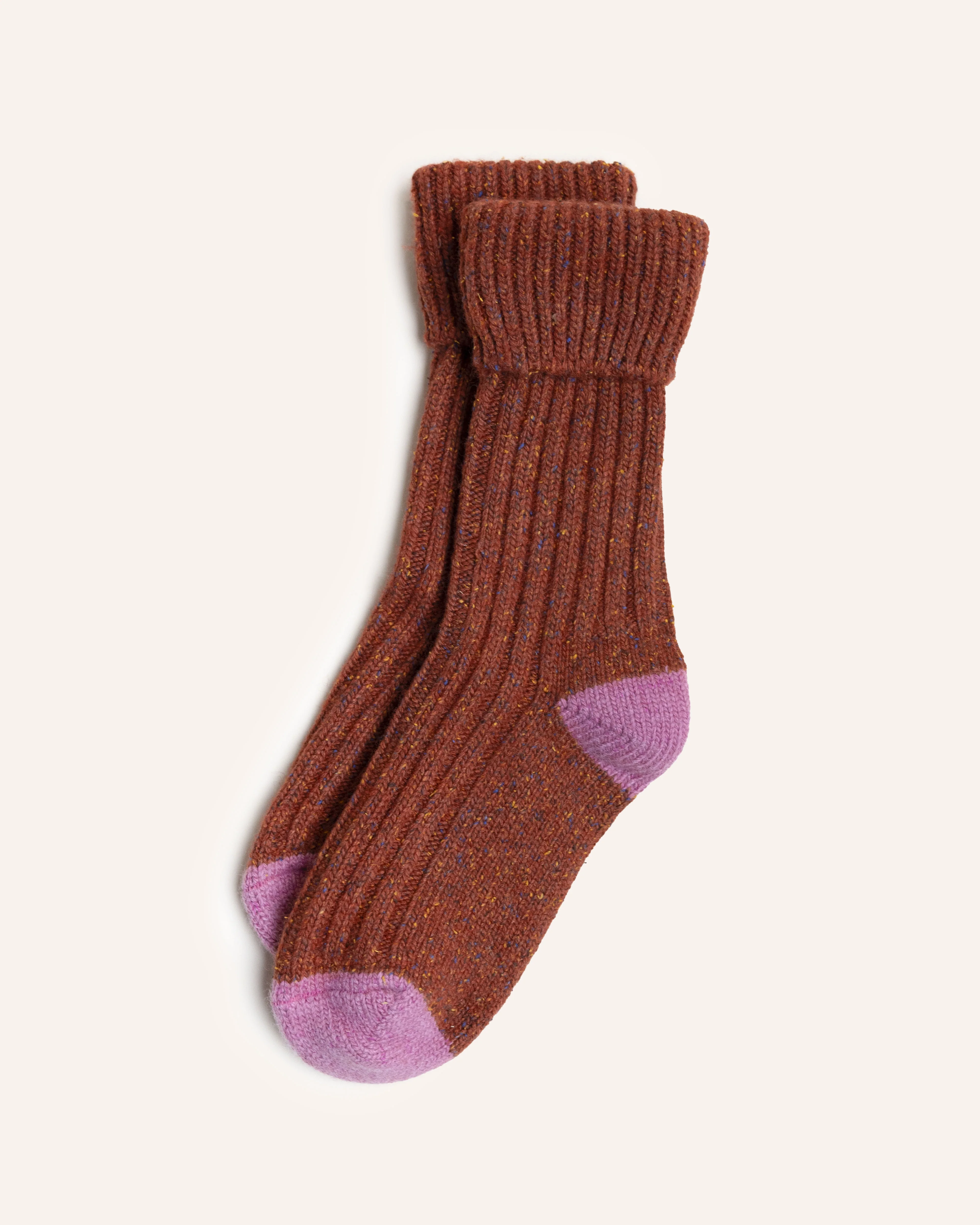Ankle Socks Lambswool & Silk – Rust 4-7 - Image 2