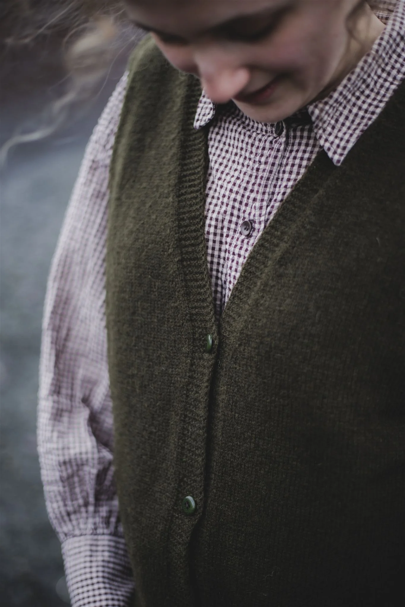 Button Up Vest – Olive - Image 3