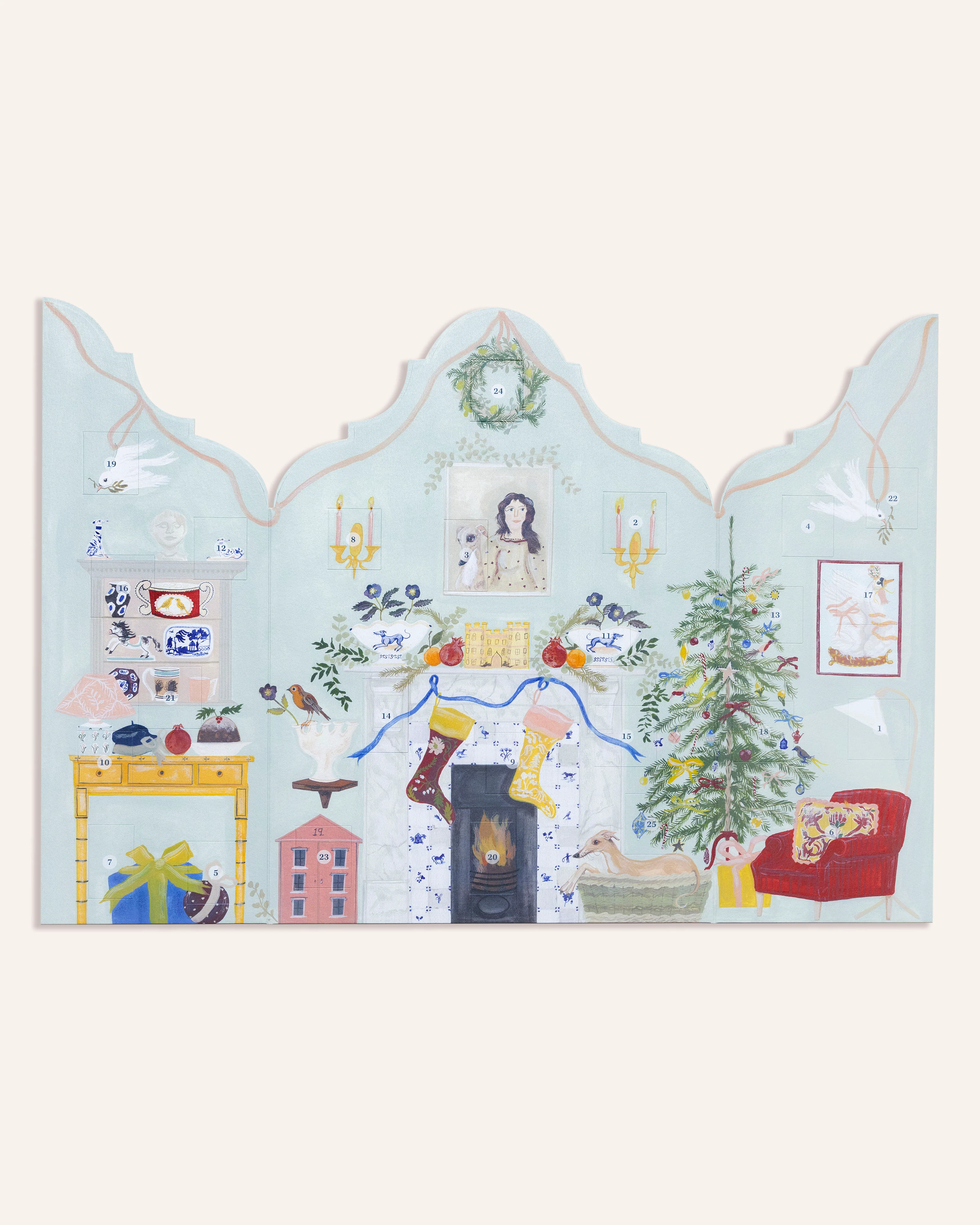 Festive Dutch Gable Advent Calendar - Image 5