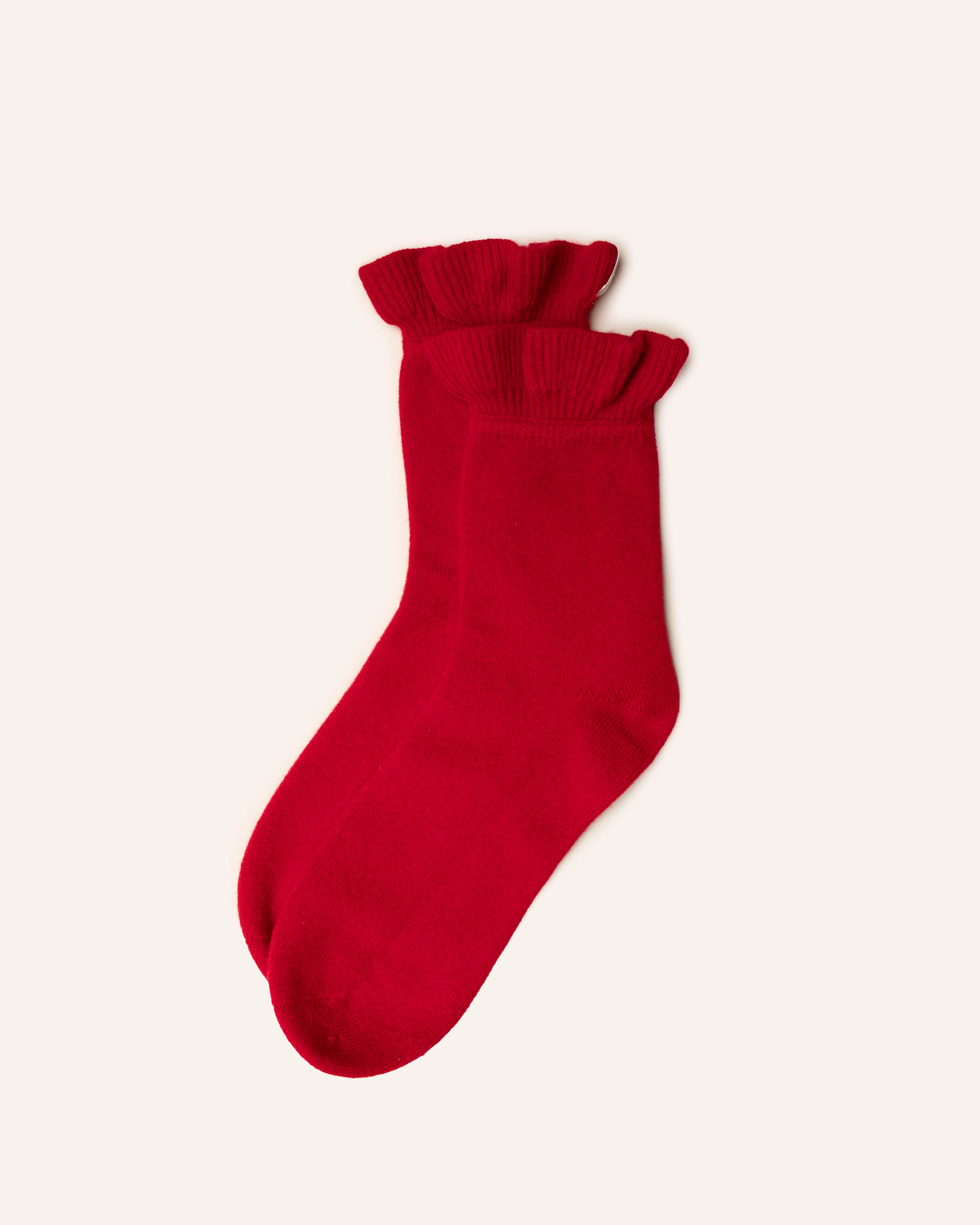 Merino Frilly Socks – Red - Image 2