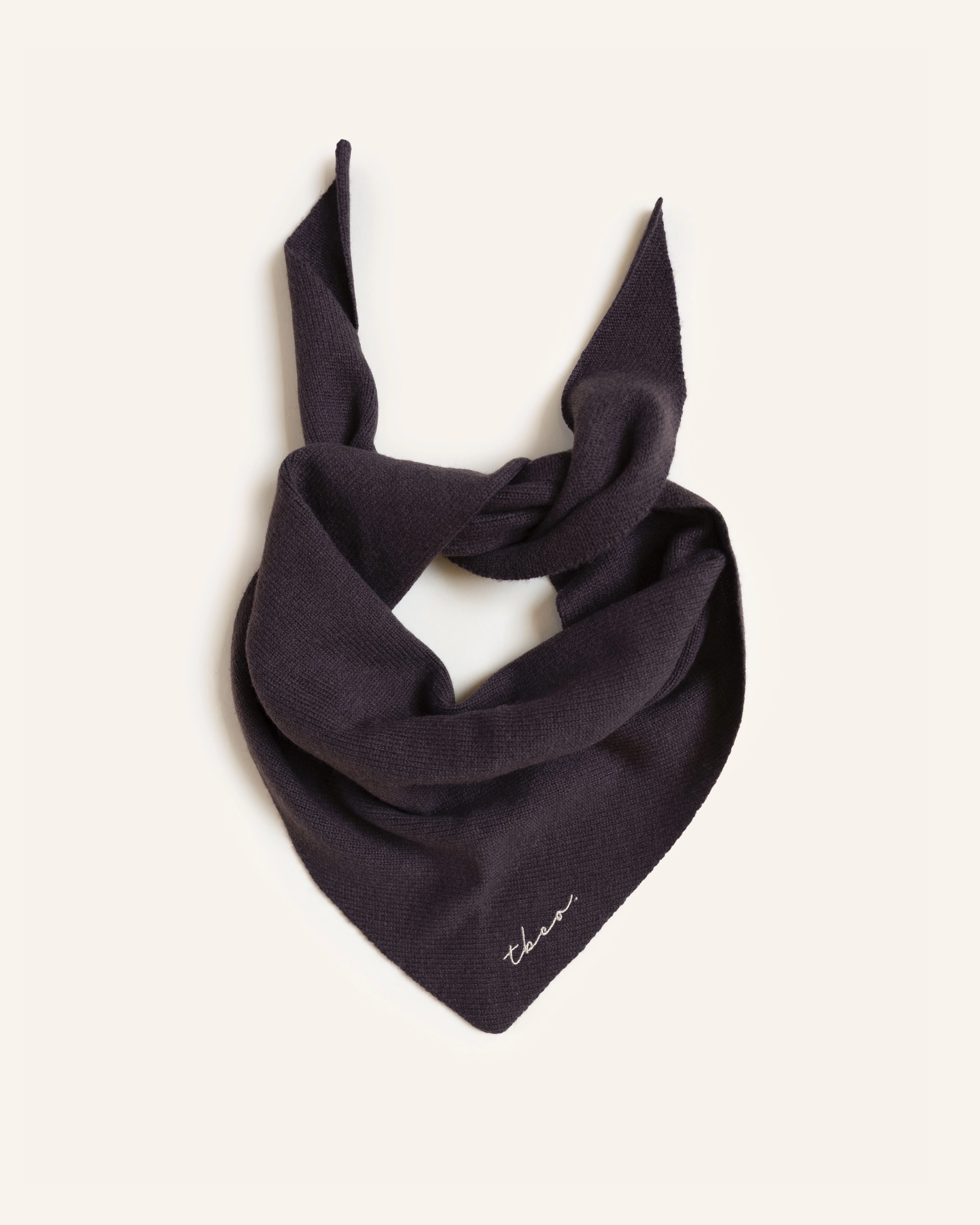 Merino Triangle Scarf – Brown - Image 2