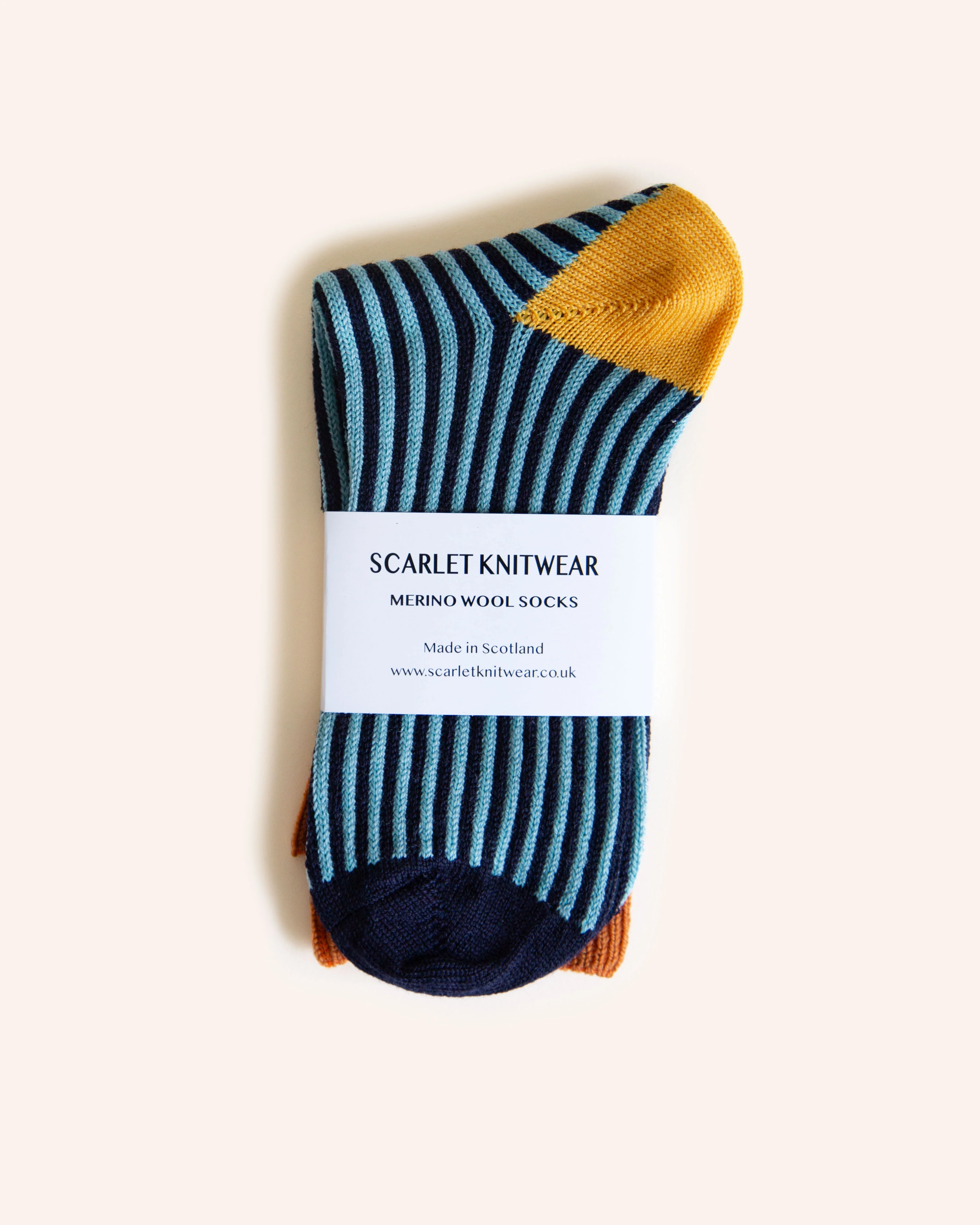 Merino Wool Socks - Blue/Navy 4-7 - Image 2