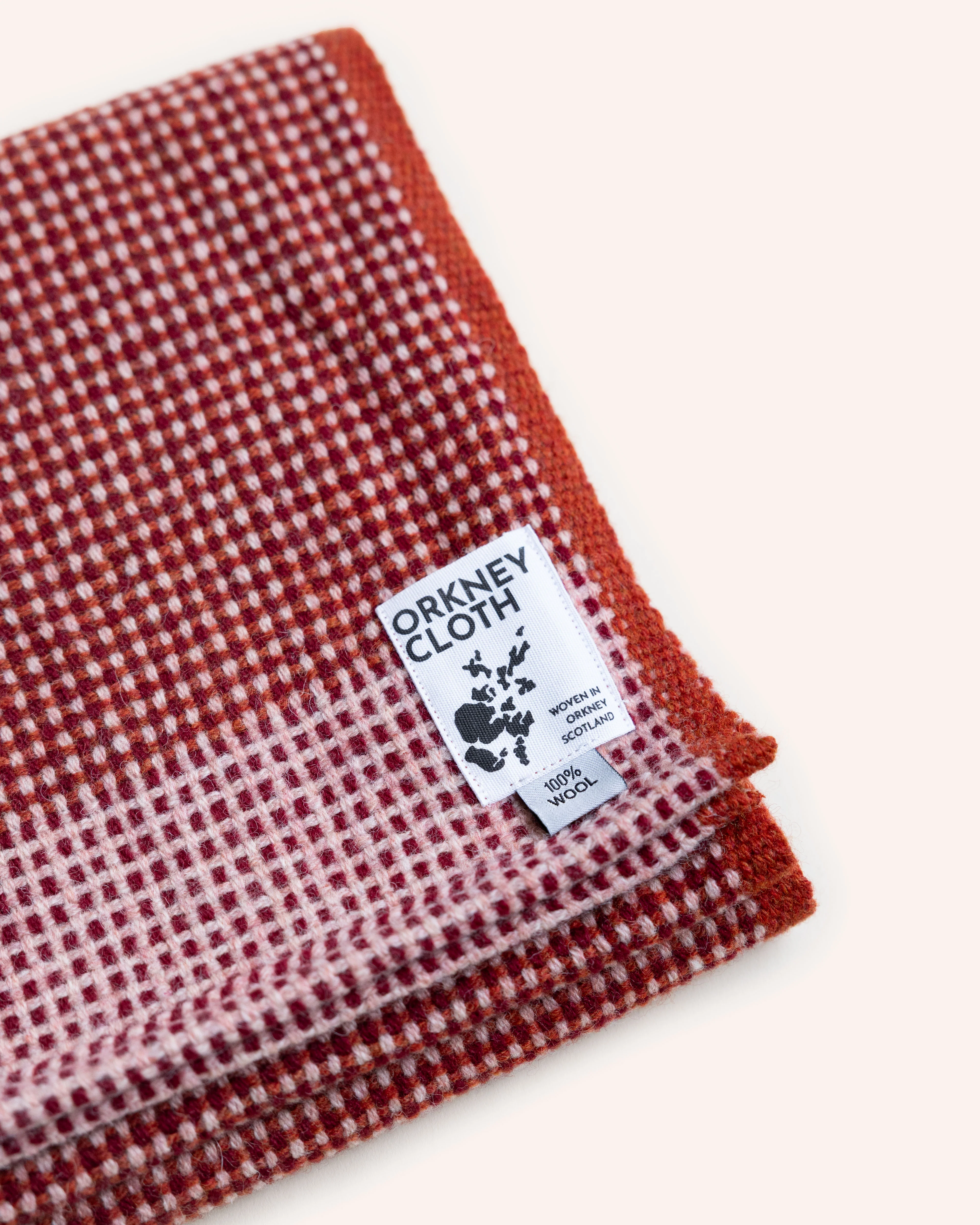 Rust Hopsack Scarf - Image 2