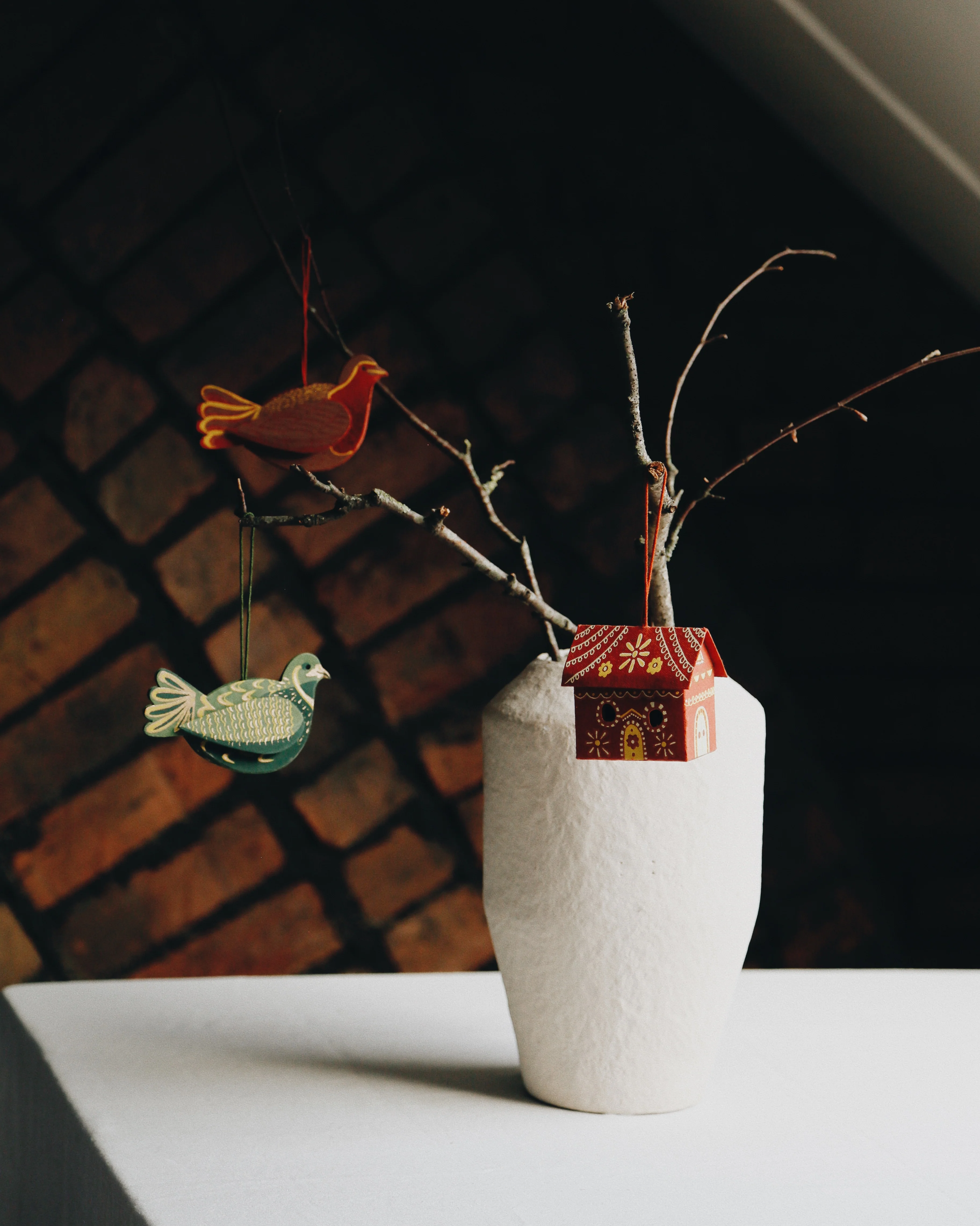 Screen-Printed Bird & House Decorations - Image 3
