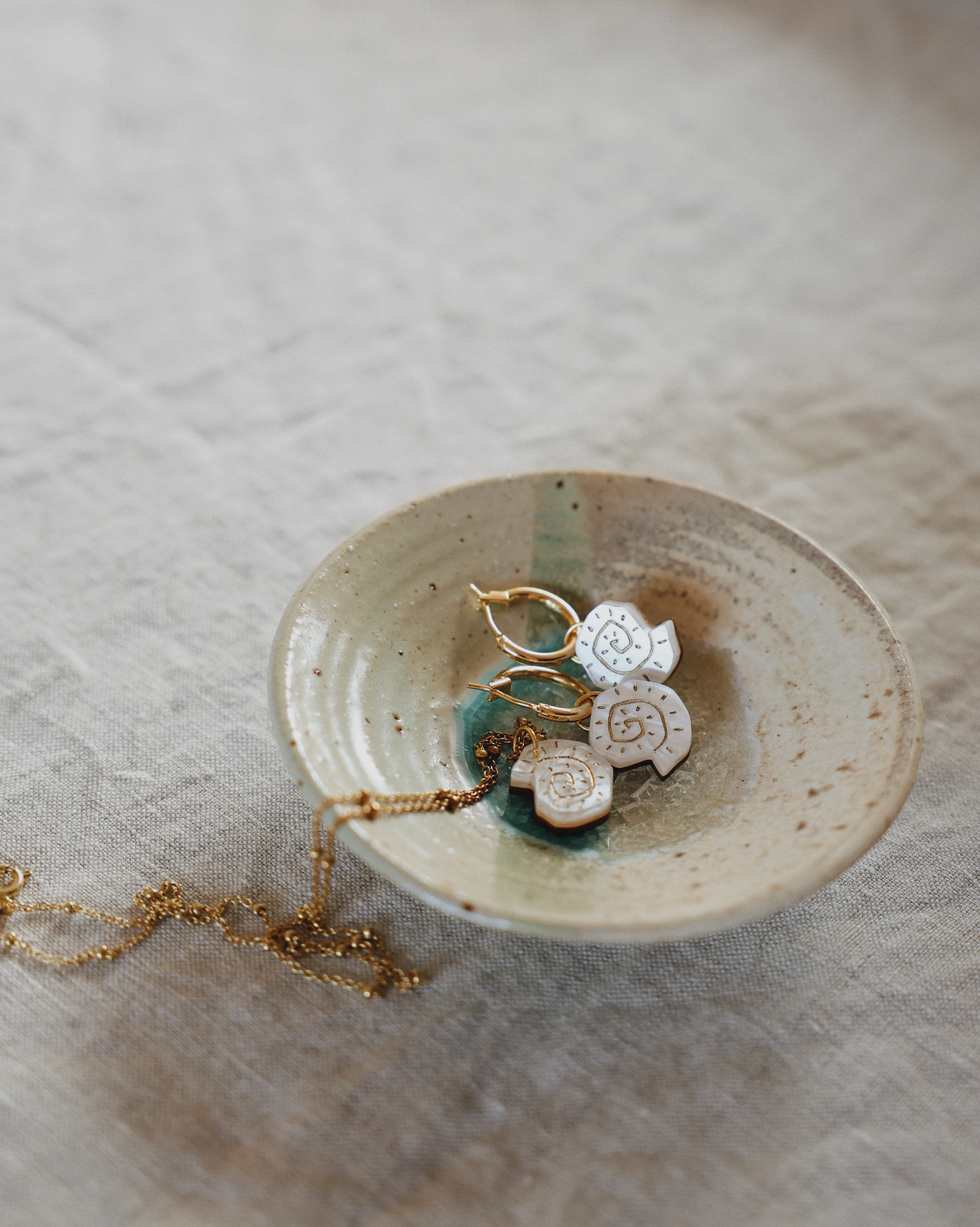 Shell Hoop Earrings - Image 3
