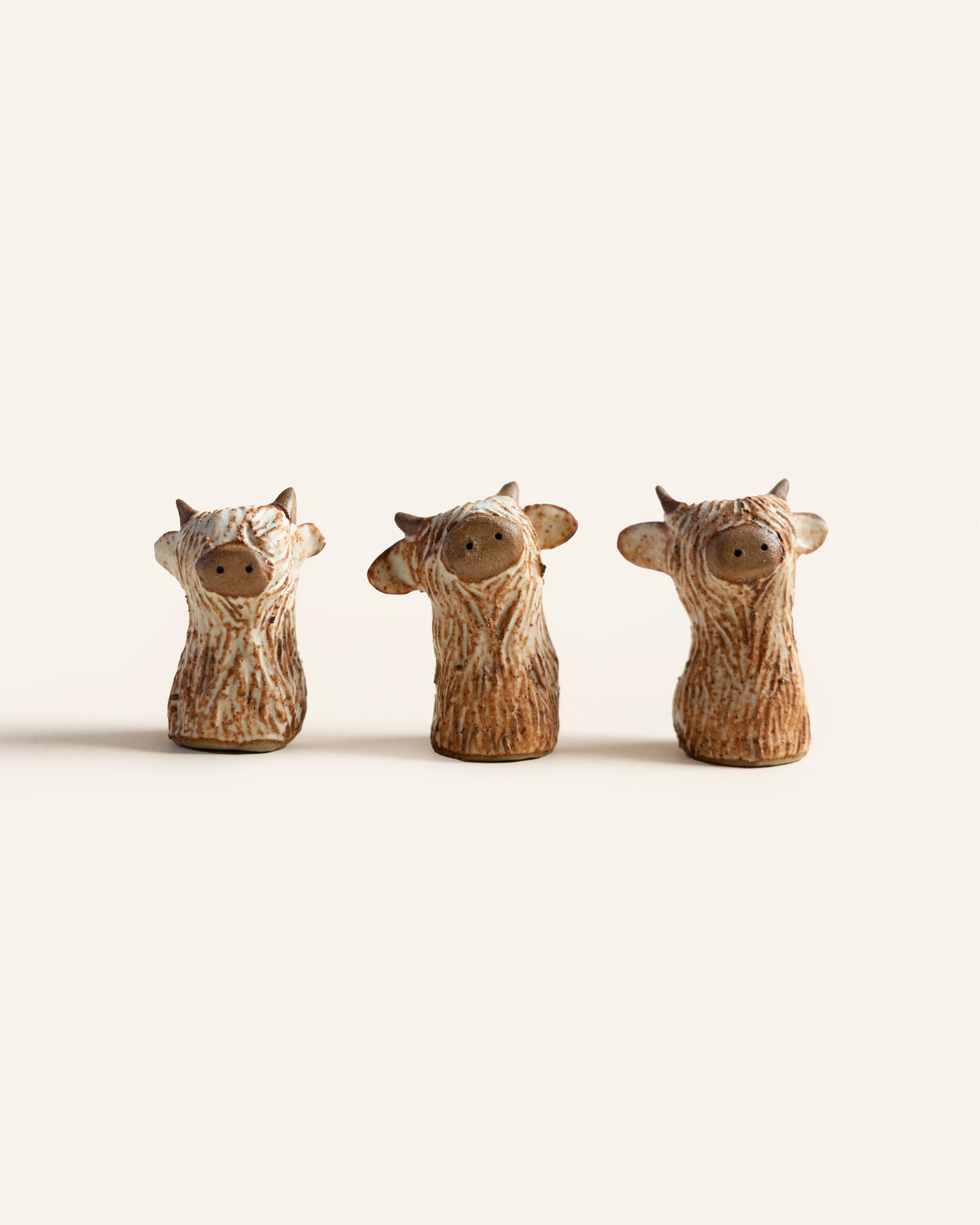 Small Ceramic Highland Cow Sculpture - Image 3