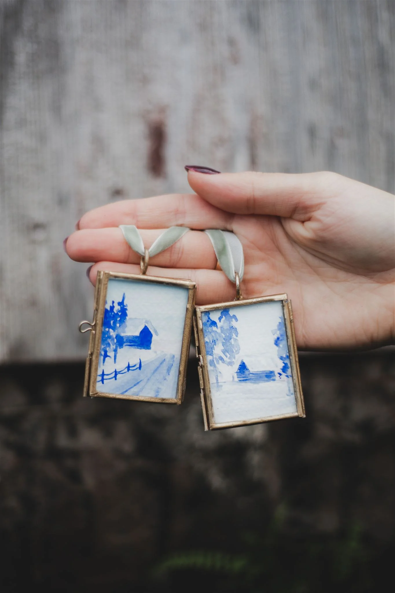 Watercolour Cabin in the Woods Hanging Decoration - Image 5